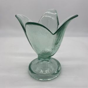 Vintage Hand Blown Glass Tulip Vase